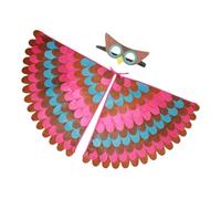 Genérico Vestir de pájaro, de disfraz plegables con color degradado, de real coloridas a prueba de viento, de pájaro para cosplay