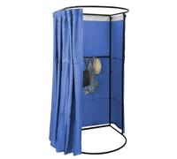 Genérico Vestuario portátil, Vestuario portátil - Vestidor Independiente | Marco de Metal con Cortinas, Ganchos para Tiendas de Ropa, oficinas, centros comerciales, Uso Interior al Aire Libre