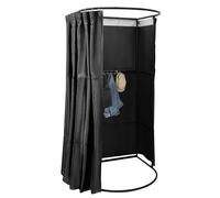 Genérico Vestuario portátil, Vestuario portátil, Vestidor Temporal, Marco de Metal con Cortinas, Ganchos, Pantalla de privacidad para centros comerciales, al Aire Libre, Interior, boutiques