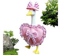 Genérico Vêtements Pour Oie De Porche - Polyester 42x37cm | Robe Costume Cœur Aimant Design with Léger, Saint-Valentin, Fête, Chapeau Tenue | Jardin, Terrasse