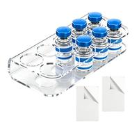 Genérico Vial Storage Organizer - 10 Slot Clear Wall Mounted Rack | Fridge Compatible Sample Tube Holder Space Saving Transparent for Home, Refrigerator, Counter, Bedroom, Living Room, Dorm