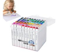Genérico Vibrant Art Markers, Professional Drawing Pens, 80-Color Set with Tips, Quick-Dry Alcohol Ink, Aesthetic Crafting Tools with Carrying Case, Art Supplies for School and Home