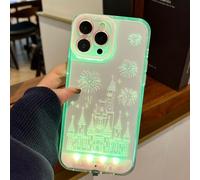 Genérico Vibrant LED Bowknot Phone Case, Built in LED Colorful Glowing Cell Phone Cover for Women, Incoming Call Flash Light Up Slim Clear Case for iPhone 11/12/13/14/15/16/17 Pro/Pro MAX