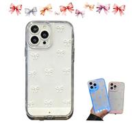 Genérico Vibrant LED Bowknot Phone Case for iPhone 11/12/13/14/15/16/17 Pro/Pro MAX/Plus/Air, Incoming Call LED Flash Light Up Case with Changeable Luminous Colors Design (for iPhone 15 Plus,White)