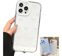 Genérico Vibrant LED Bowknot Phone Case for iPhone 17/16/15/14/13/12/11 Plus Pro MAX Air, 2026 New Led Clear Glitter Light Up Case, Soft TPU Protective Cover, Women Girls (White,for 12)