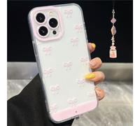 Genérico Vibrant Led Bowknot Phone Case, for iPhone 17/16/15/14/13/12/11 Plus Pro MAX, Soft TPU Protective Cover, Light-Up Phone Case for Incoming Calls (12Pro,Pink)