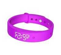 Genérico Vibrating Wrist Alarm Clock | Silicone + ABS Smart Vibrating Clock Wristband - Pill Reminder with 3 Alarms | For Kids Adults Men Women Teens Elderly Bed Travel Dorm Medication Fitness