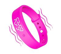 Genérico Vibrating Wrist Alarm Clock | Silicone + ABS Smart Vibrating Clock Wristband - Pill Reminder with 3 Alarms | For Kids Adults Men Women Teens Elderly Bed Travel Dorm Medication Fitness