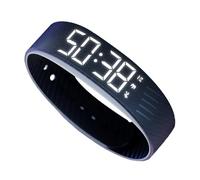 Genérico Vibrating Wrist Alarm Clock - Silicone Wristband Adjustable Fit | Silent Haptic Alert Waterproof LED Time Display | Digital Reminder Watch Aid For Bedroom Office Study Travel Daily Use