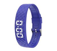 Genérico Vibrierende Alarmuhr Armband - Wiederaufladbare tragbare Vibrationsuhr mit LED-Anzeige | Weckerarmband aus Silikon für Reisen, Fitness & Alltag | Leiser Vibrationswecker mit USB-Ladung