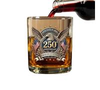 Genérico Vidrio De Whisky 250E - Patriótico Antiguo Histórico 1776-2006 - Vidrio Conmemorativo Día De La Independencia - Para Hombres Papá Hijo Adultos Amantes Familias Amigos