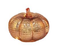 Genérico Vidrio Luces De Calabaza con Pilas - Lámpara Interior con Temporizador, Decoración LED Calabaza Otoño | Centro De Mesa Rústico para Hogar Cocina Boda Acción De Gracias Halloween