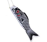 Genérico Viento De Carpa Koinobori,Bandera De Pez Koi Nobori Japonesa,Pancarta Tradicional De Carpa para Jardín Exterior,Balcón,Taberna Japonesa,Bar Sushi,Decoración del Hogar(Negro,150cm)