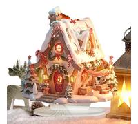Genérico Village Iluminado - 7,87 Pulgadas Acrílico Hogar | Decoración Casa - Pueblo de Casas Luminosas con Soporte Ideal para Ambiente Festivo y Deseo
