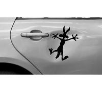 Genérico Vinilo Decorativo Coyote 10x13 cm o 20x26 cm (Negro - Black, 10x13 cm)