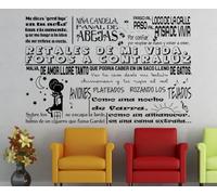 Genérico Vinilo Decorativo Manolo Garcia Num 4-120cm x 78 cm en Negro-Black