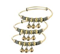 Genérico Vintage Bell Bangle for Women Men,Push-Pull Adjustable Bell Bangle,Retro Boho Jewelry Jingle Charm Antique Brass Metal Bracelet,Festival Party Gift Accessory Daily Wear