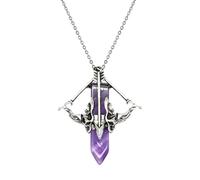 Genérico Vintage Bow Necklace, Men Women Jewelry, Crystal Bow Pendant, Pendant Fashion Necklace, Natural Crystal Necklace, Crystal Bow Necklace, Vintage Crystal Pendant, Fashion Pendant Necklaces