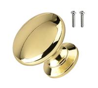 Genérico Vintage Brass Knobs, Unlacquered Classic Drawer Handles, Elegant Furniture Set, Decorative Cupboard Pull Knobs, Solid Brass Hardware Knob for Furniture Dresser Vanity 1.18x1.18in