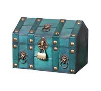 Genérico Vintage de Almacenamiento,Contenedor De Almacenamiento Decorativa Con Cerradura - Cofre de Recuerdo Verde Vintage Hecho a Mano,Para Mujer Regalo Madre Hogar Joyas Decoración