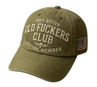 Genérico Vintage Distressed Old Club Lifetime Member Cap, 100% Bitter Vintage Distressed Cap for Men Women (#D)
