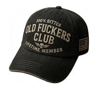 Genérico Vintage Distressed Old Club Lifetime Member Cap, 100% Bitter Vintage Distressed Cap for Men Women (#A)