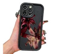 Genérico Vintage Floral Decadent Lily Phone Case for iPhone, Anti-Scratch Protective Cover with Retro Botanical Design for iPhone 17/16/15/14/13 ProMax (D1,14Pro)