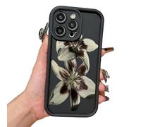 Genérico Vintage Floral Decadent Lily Phone Case for iPhone, Anti-Scratch Protective Cover with Retro Botanical Design for iPhone 17/16/15/14/13 ProMax (C1,14)