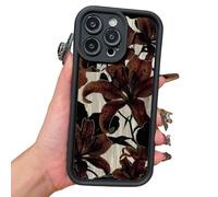 Genérico Vintage Floral Decadent Lily Phone Case for iPhone, Anti-Scratch Protective Cover with Retro Botanical Design for iPhone 17/16/15/14/13 ProMax (B2,17)
