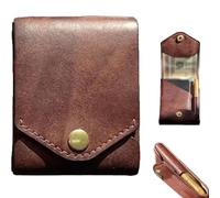 Genérico Vintage Handmade Leather Wallet-Multifunctional Handmade Leather Wallets for Men and Women, Built-In Pen Slot Slim Minimalist Men's Wallets (1PCS,Wallet)