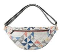Genérico Vintage-Inspired Patchwork Quilted Sling Bag, Women's Bohemian Patchwork Bag with Lightweight Curved Design for Daily (C)