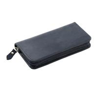 Genérico Vintage Leather Pouch - Pen Storage Case, Stationery Holder with Triple Slots, Writing Organizer, Desk Accessory, Pen Keeper for Protecting Fountain Pens Maintaining Neat Carry During Travel