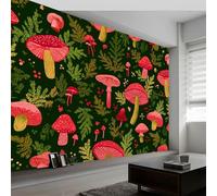 Genérico Vintage Papel Pintado Efecto 3D 250 x 175 cm, Papel tapiz fotográfico Bosque Helechos Hojas Fotomurales Pared Tejido No Tejido Moderna Decoración De Pared Sala Cuarto Oficina Salón