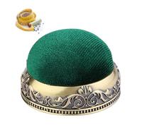 Generico Vintage Pin Cushion - Court Style Half-Ball Shape | Anti-Dropping Retro Pins Cushion with Metal Base | Sewing Pins And Cushions Set for Advancer, Pin Cushiions for Sewing