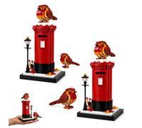 Genérico Vintage Postbox & Robin Brick Set, 400+ Pcs Building Blocks (2pcs)