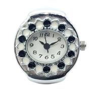 Genérico Vintage Ring Watch for Women - Lightweight Finger Watch with Innovative Design - Clock Jewelry with Accurate Timekeeping - Ideal para Friends and Colleagues, negro, Se référer au descriptif
