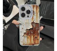 Genérico Vintage Rust Look Phone Case Compatible for iPhone 17/16/15 Pro MAX, Creative Industrial Iron Style Rusty Imitation Phone Cover, intage Industrial Cover (For iPhone12Pro,Gray)