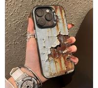 Genérico Vintage Rust Look Phone Case Compatible for iPhone 17/16/15 Pro MAX, Creative Industrial Iron Style Rusty Imitation Phone Cover, intage Industrial Cover (For iPhone11ProMax,Black)
