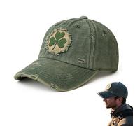 Genérico Vintage Shamrock Baseball Cap, Distressed Embroidered Clover Hat, Lucky Irish Casual Cap for St. Patrick’s, Funny Unisex Hat (1Pcs)