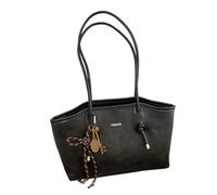 Genérico Vintage Shoulder Bag Women PU Leather Handbag Retro Commuter Bag, Negro , Se référer au descriptif