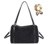 Genérico Vintage Suede Shoulder Bag for Women, Slouchy Casual Large Capacity Handbag, Elegant Versatile Crossbody for Fall Winter