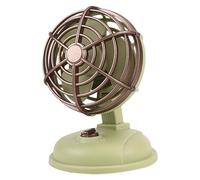 Genérico Vintage Table Fan - Small Retro Electric Fan for Desktop Cooling for Bedroom Office | Metal Frame with Silent, Adjustable Tilt Mini for Home Work Desk Quiet Mini