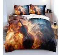 Genérico Violín Funda Nórdica para Cama de 180 cm Llama Funda NóRdica de Microfibra (240x260cm) con 2 Fundas de Almohada, Suave, Transpirable, Apta para Adultos, con Cremallera