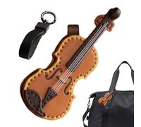 Genérico Violin Key Ring | Leather Musical Instrument Keychain | Purse Pendant for Men Women Holiday Graduation Birthday Party Favor Celebration