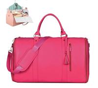 Genérico Viralhuntz Travel Bag, Viralhuntz Foldable Travel Bag, 2-in-1 Garment and Duffle , Water-Resistant, Carry-On Approved (Rose)