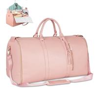 Genérico Viralhuntz Travel Bag, Viralhuntz Foldable Travel Bag, 2-in-1 Garment and Duffle , Water-Resistant, Carry-On Approved (Pink)