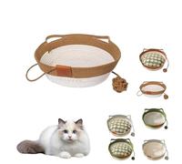 Genérico Virelapets Woven Rope Cat Basket, 2025 New Virelapets Woven Rope Cat Basket, Cats Toy Basket Suitable for All Cats (Brown,18in)