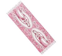 Genérico Virgin Mary Shawl - Soft Warm Fabric, Floral Pattern Scarf, Women Blanket | Lightweight Design, Prayer Travel Wrap For Hotel, Garden, Indoor, Outdoor, Thanksgiving, Holiday, Party