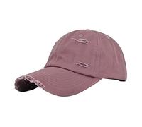 Genérico Visera de Béisbol Mezclilla Lavada Destruida para Hombre y Mujer (One Size)