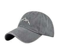 Genérico Visera de Béisbol Mezclilla Lavada Destruida Unisex Estilo (Grey, One Size)